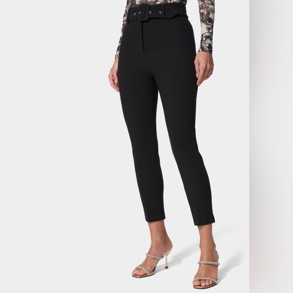 NEW W TAG ** Bebe HIGH WAIST SLIM LEG BELTED PANT 12 - Picture 2 of 5